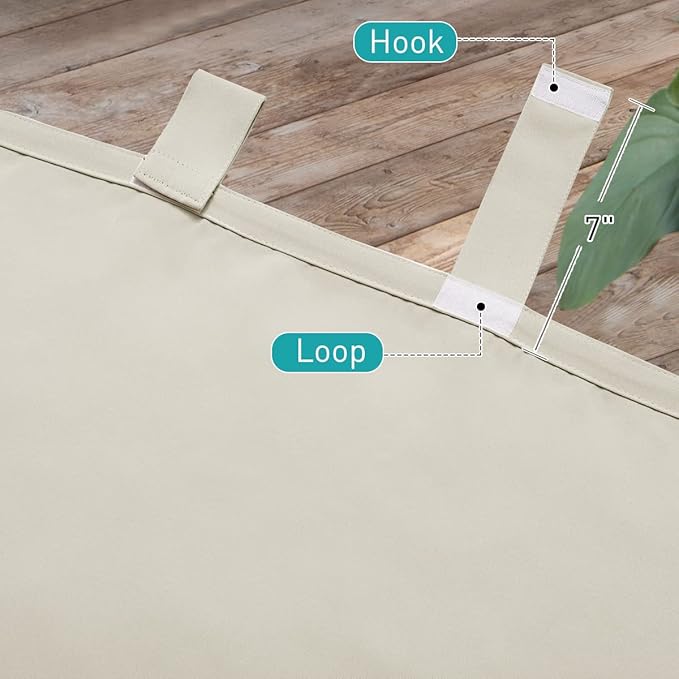 NICETOWN 2 Pieces Outdoor Curtainss Waterproof - Image 6