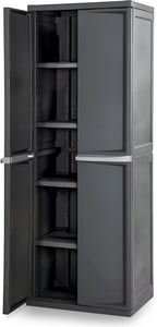 Sterilite 4 Shelf Cabinet, Lockable Utility Storage w/ Adjustable Shelves by Sterilite