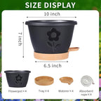 Plant Pots, Flower Pots for Indoor/Outdoor Plants, Self Watering Plastic - Image 3