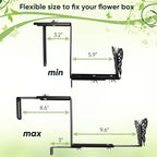 Planter Box Bracket, Adjustable Hang Window Box Holder - Image 3