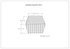 SIMPLIHOME Noreen Boho Square Pouf in Dark Blue and White Handloom Woven Pattern - Image 9