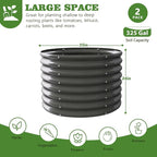 A ANLEOLIFE 2-Pack 3ft x 24” Tall Galvanized Raised Garden Beds Outdoor - Image 2