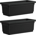 HC Companies 30 Inch Long Fluted Plastic Venetian Garden Window Container by TheHCCompanies