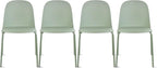 2xhome Modern Stackable Armless Dining Chair | Plastic Shell Seat by 2xhome