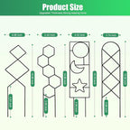 Plant Trellis for Climbing Plants Indoor, 15.94Inch Small Garden Metal - Image 3