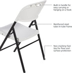 Amazon Basics Foldable Portable Comfortable Sturdy Folding Plastic Chair - Image 5