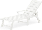 LUE BONA Outdoor Chaise Lounge, HDPS Chaise Lounger, 5 Positions Adjustable - Image 8