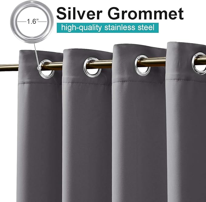NICETOWN Outdoor Curtain for Patio Waterproof Extra Wide 100", 1 Piece - Image 2