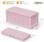VINGLI 75 Gallon Collapsible Outdoor Storage Box, Simple-to-assemble Plastic - Image 4