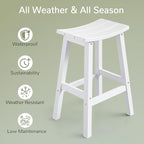 Outdoor Bar Stools Set of 2, Waterproof Barstools, - Image 4