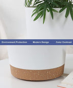 kubvici 2 Pack 8 Inch Planters for Indoor Plants, Plastic Flower Pots Plant - Image 6