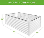 Best Choice Products 8x4x2ft Outdoor Metal Raised Garden Bed, Deep Root Planter - Image 3