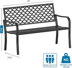 On Shine Outdoor Garden Bench Cast Iron Steel Outdoor Bench Clearance - Image 3