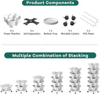 6 Tiered Strawberry Vertical Planters, Stacking Tower Garden - Image 8