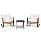 LAUSAINT HOME 3-Piece Rocking Bistro Set, Outdoor Patio Furniture - Image 8