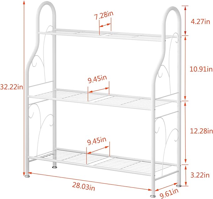 SORCEDAS Plant Stand Indoor Outdoor Plant Shelf 3 Tier Metal Corner Flower - Image 6