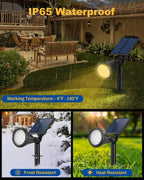 Outdoor Solar Spot Lights, 6 Pack IP65 Waterproof Spotlights - Image 5