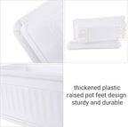 GREANER Rectangle Plastic Flower Boxes, 3 Pack Large Long Planter 16.9x7.48 - Image 5