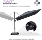 PURPLE LEAF 9 Feet Patio Umbrella Outdoor Cantilever Square Umbrella Aluminum - Image 8