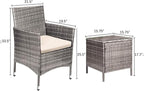 Devoko 3 Pieces Patio Furniture Sets Clearance PE Rattan Wicker Chairs - Image 8
