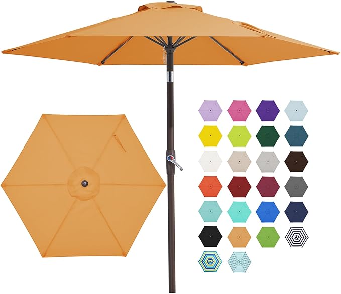JEAREY 7.5FT Patio Umbrella Market Table Umbrella by JEAREYOutdoorsCollection