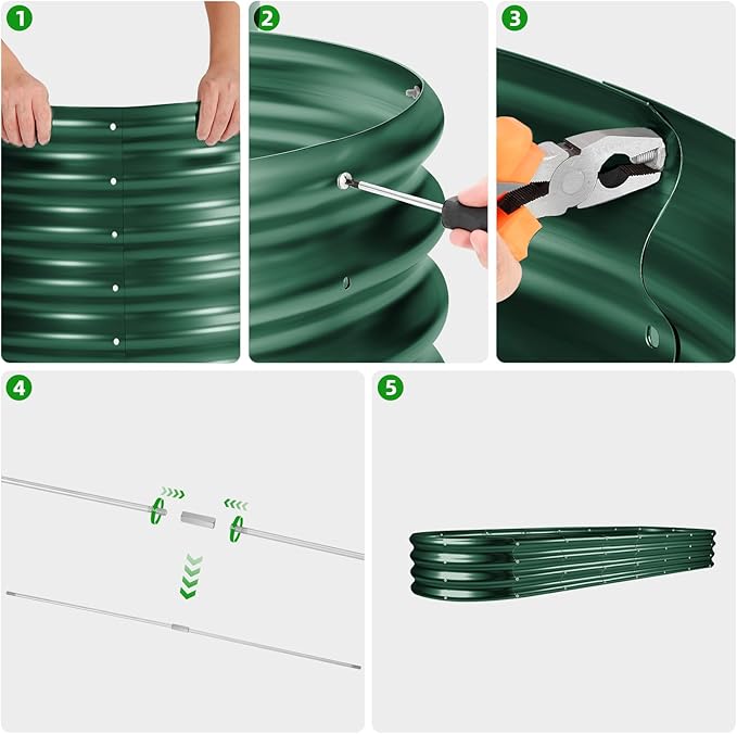Land Guard 8×2×1ft Galvanized Raised Garden Bed Kit, 108 Gallon Capacity Raised - Image 4