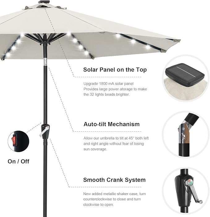 ABCCANOPY Durable Solar Led Patio Umbrellas - Image 8
