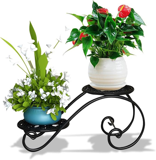 2 Tier Golden Plant Stand for Indoors, Beautiful Appearance And Cute Shape. by DDPow