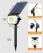 btfarm 4 Pack Solar Spot Lights Outdoor Waterproof IP65-1000LM 52 LED Solar - Image 9