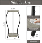Plant Stand Indoor, 2 Tier Round Tall Plant Stand, Flower Pot Stand, Plant - Image 3