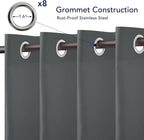 PureFit Outdoor Curtains for Patio Waterproof Weatherproof, UV Resistant - Image 4