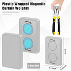 36pcs Outdoor Curtain Weights, Plastic Wrapped Magnetic Drapery Weights - Image 2