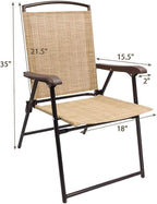 Devoko Patio Folding Chair Deck Sling Chair Camping Garden Pool Beach Using - Image 3