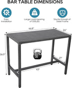 Outdoor Bar Table, Patio Console Pub Height Table - Image 3