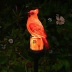 Cardinal Garden Decor Red Bird Figurine Memorial Solar Light Outdoor Stake - Image 5