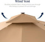 Best Choice Products 12x12ft LED Cantilever Patio Umbrella w/Base Included & - Image 7
