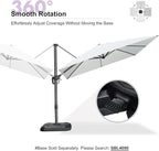 PURPLE LEAF 9 Feet Patio Umbrella Outdoor Cantilever Square Umbrella Aluminum - Image 8