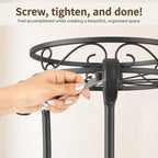LASZOLA 2 Tier Black Metal Plant Stand - Image 7