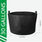 JERIA 12-Pack 30 Gallon Grow Bags, 300G Thickened Nonwoven Garden Pots - Image 2