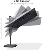 PURPLE LEAF 8.2' X 11.5' Tilting Patio Umbrella - Image 8