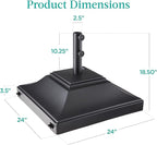Best Choice Products Fillable Mobile Umbrella Base, Heavy Duty Base, Square - Image 7
