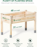MIXC 331 lb Capacity Wooden Raised Garden Bed - Image 3