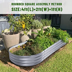 Land Guard 2Pcs Galvanized Raised Garden Bed Kit, Galvanized Planter Oval Large - Image 5