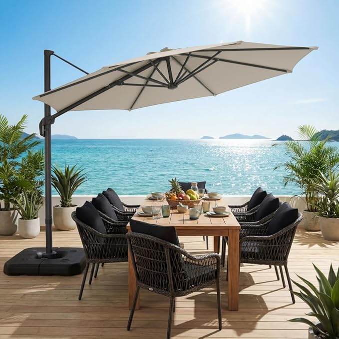 HOTEEL10x10ft Patio Umbrella Cantilever Umbrellas - Image 2