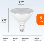 PAR38 LED Flood Light Bulbs Outdoor, Warm White 3000K, Dimmable Weatherproof - Image 6