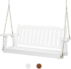VINGLI Upgraded Heavy Duty 880 LBS 4 FT Patio Wooden Porch Swing Solid Fir Wood by VINGLI