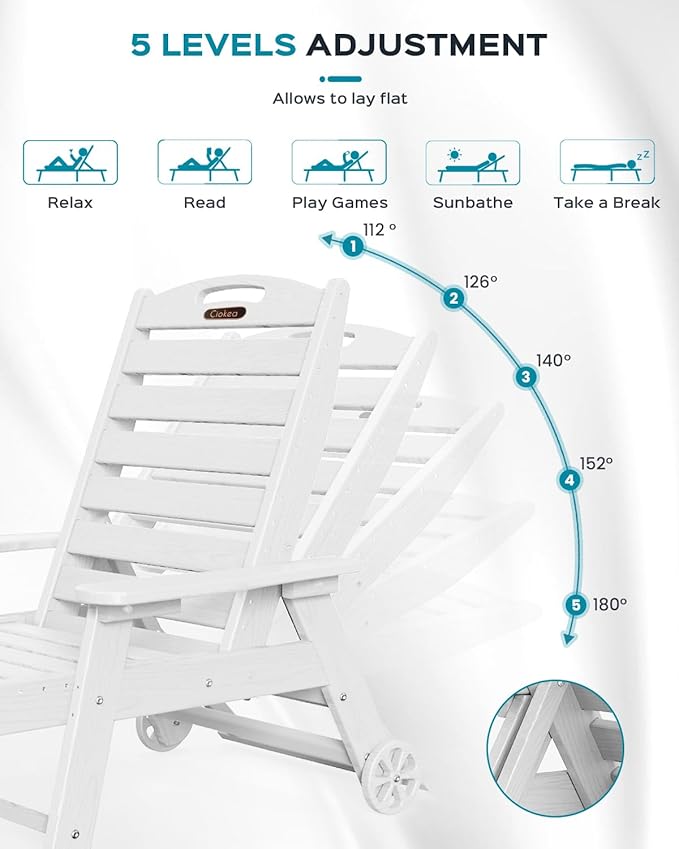 Ciokea Lounge Chair Outdoor, Oversized Chaise Lounge Chair - Image 4