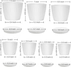 7 pcs Plant Pots with Drainage Holes and Saucers, Indoor Planters - Image 5