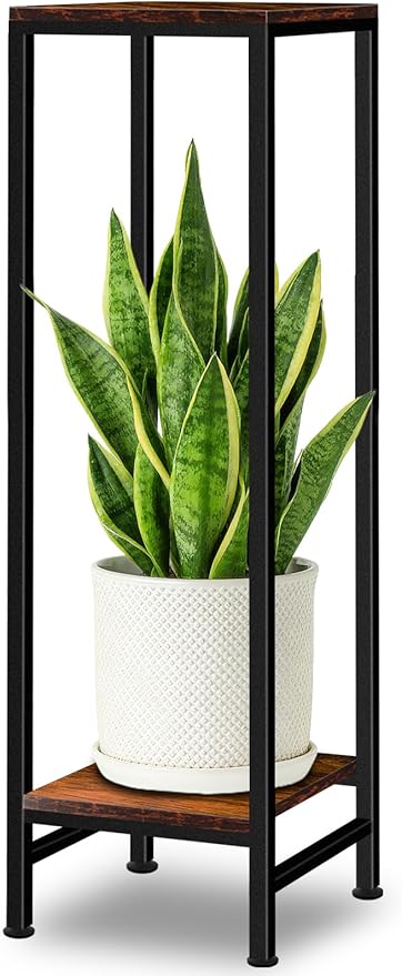 41" Tall Plant Stand Indoor, 2 Tier Plant stands by LUBORN