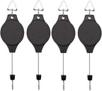 4 Pack Plant Hook Pulley, Retractable Plant Hanger Easy Reach Hanging Flower by Lythor